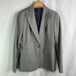 Teenflo gray wool and spandex blazer with accent trim